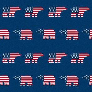 usa bear fabric - american bear fabric - navy