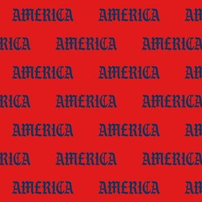 america fabric - america love, american, red white and blue, - red