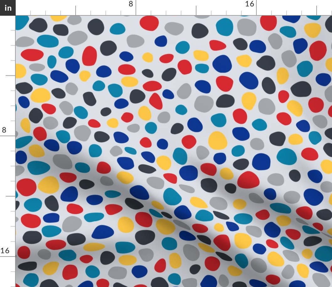 Pebble Funky Spots Dots - Primary  Colors