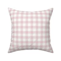 .75" Rose Pink Gingham: Pastel Pink Gingham, Small Check