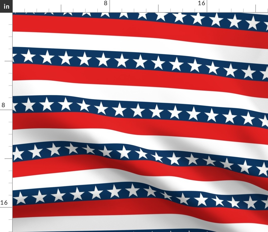 stars and stripes fabric - american flag Fabric | Spoonflower