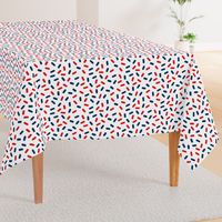 usa sprinkle fabric - red white and blue fabric - white