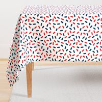 usa sprinkle fabric - red white and blue fabric - white