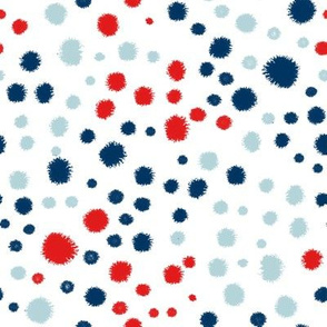 usa sprinkle fabric - red white and blue fabric - paint dots