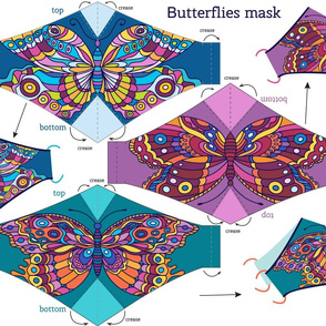 Butterflies face mask