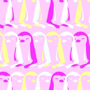 Sleepy Penguins - Sweet Pink