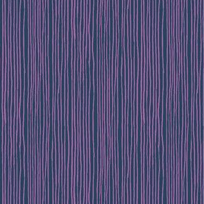 Twilit Grotto Stripe - Orchid on Midnight 