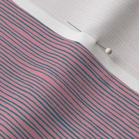 Twilit Grotto Stripe - Teal on Pink