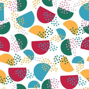 modern abstract dots primary colors