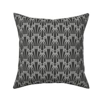 Grey Art Deco Scallop - Medium