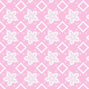 Pink Pastel Floral Cafe Design 