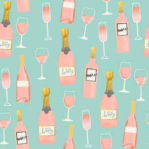rosé all day wine fabric brunch mint