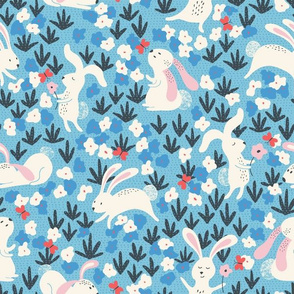 spring bunnies/blue