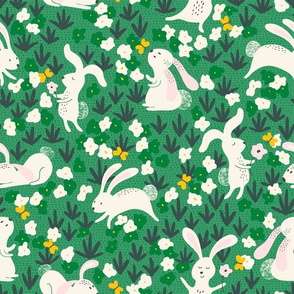 spring bunnies/green