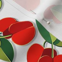 Papercut Cherries | White