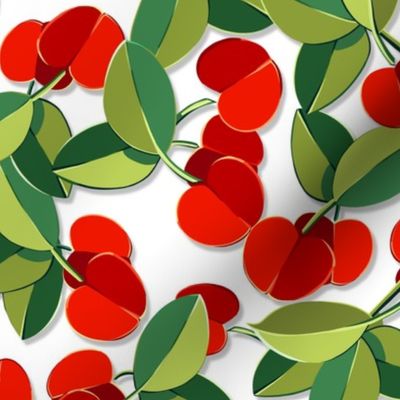 Papercut Cherries | White