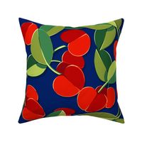 Papercut Cherries | Navy | Large