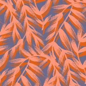 Painted Orange Leaves