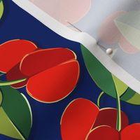 Papercut Cherries | Navy