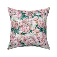 10" Pastel Real Springflower Peony Pattern - Sepia multiple Layers