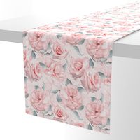 10" Pastel Real Springflower  dramatic Roses Pattern - multiple Layers