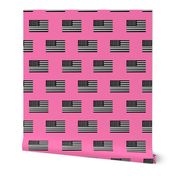 american flag black and white - pink american flag fabric - hot pink