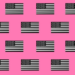 american flag black and white - pink american flag fabric - hot pink