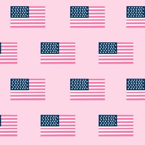 american flag preppy pink - pink american flag fabric - pastel pink