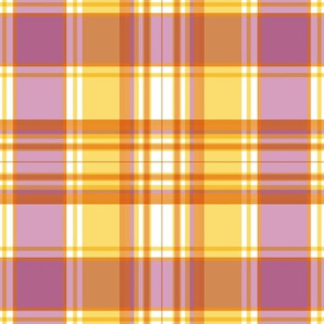 Rose and Goldenrod Plaid by Paducaru