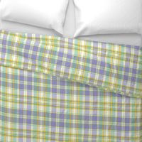 Lavender Goldenrod and Green Plaid by Paducaru