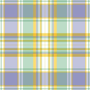 Lavender Goldenrod and Green Plaid by Paducaru