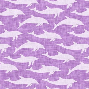 dolphins - nautical summer beach - purple  - LAD20