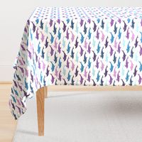dolphins - nautical summer beach - purple and blue - LAD20
