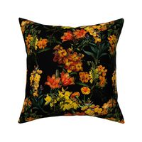 12" Yellow Spring Flower Botanical Garden - black