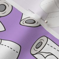 Trendy Toilet Paper Tissue Rolls on Violet