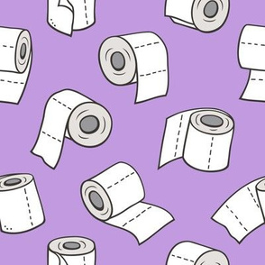 Trendy Toilet Paper Tissue Rolls on Violet