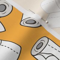 Trendy Toilet Paper Tissue Rolls on Saffron