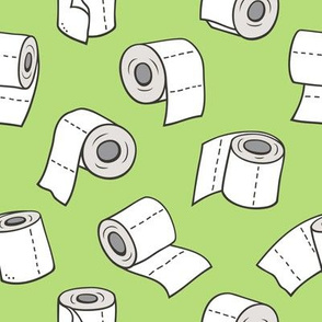 Trendy Toilet Paper Tissue Rolls on Lime Greentoilet paperbrightgreen-01