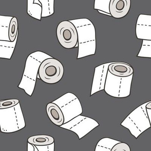 Trendy Toilet Paper Tissue Rolls on Dark Grey