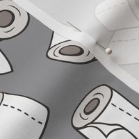 Trendy Toilet Paper Tissue Rolls on Grey
