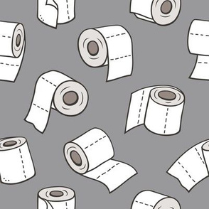 Trendy Toilet Paper Tissue Rolls on Grey