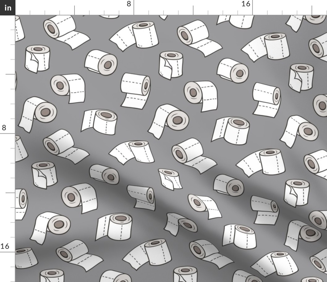 Trendy Toilet Paper Tissue Rolls on Grey