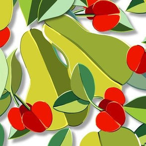 Papercut Pears, Cherries & Ladybugs