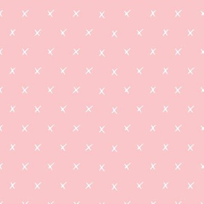 X pattern (light peachy pink)