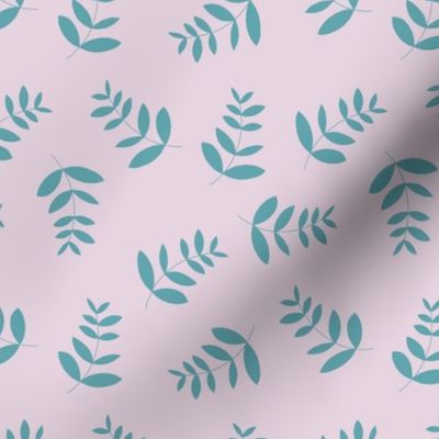 Boho island vibes tropical palm leaves minimal garden print nursery lilac blue