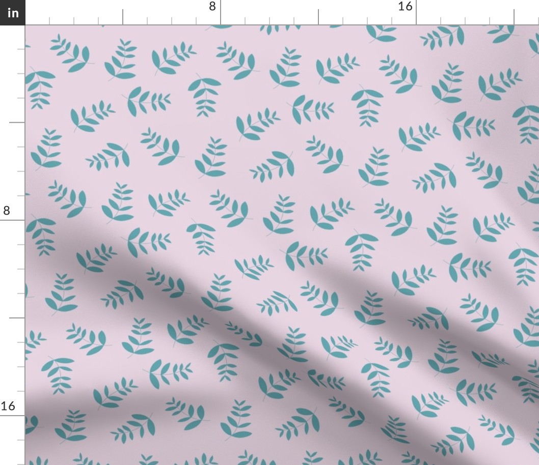 Boho island vibes tropical palm leaves minimal garden print nursery lilac blue