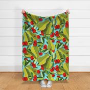 Papercut Pears & Cherries w Ladybug | Jumbo