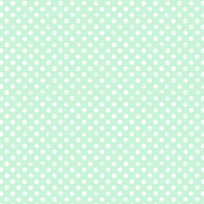 distress polka dots pastel green