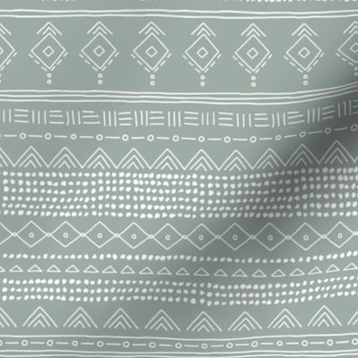Minimal boho mudcloth bohemian ethnic abstract indian summer aztec design nursery winter soft sage green gray gender neutral SMALL