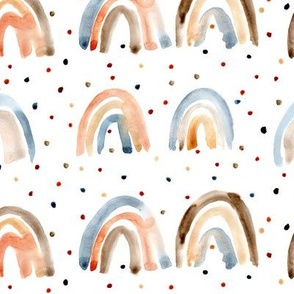 Happy rainbows ★ neutral watercolor rainbow pattern for boho, modern, scandi minimal nursery, gender neutral